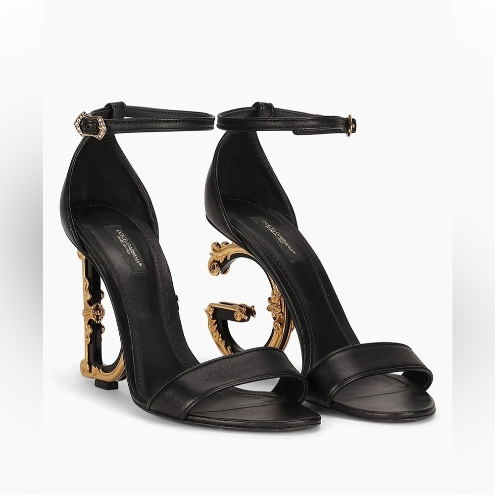 DOLCE & GABBANA Leather Keira 105 Baroque Heels